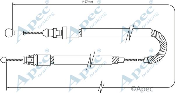 APEC CAB1493 - Жило, ръчна спирачка vvparts.bg