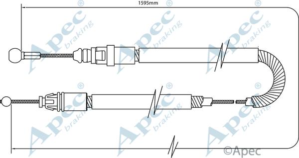 APEC CAB1492 - Жило, ръчна спирачка vvparts.bg