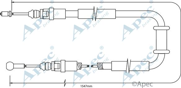 APEC CAB1480 - Жило, ръчна спирачка vvparts.bg