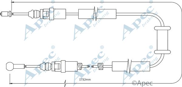 APEC CAB1479 - Жило, ръчна спирачка vvparts.bg