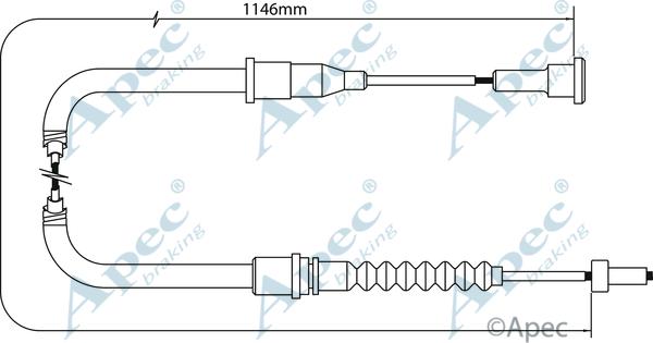 APEC CAB1473 - Жило, ръчна спирачка vvparts.bg