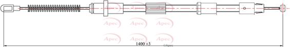 APEC CAB1599 - Жило, ръчна спирачка vvparts.bg