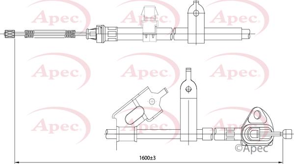 APEC CAB1568 - Жило, ръчна спирачка vvparts.bg