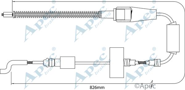 APEC CAB1519 - Жило, ръчна спирачка vvparts.bg