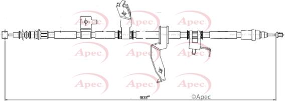 APEC CAB1635 - Жило, ръчна спирачка vvparts.bg