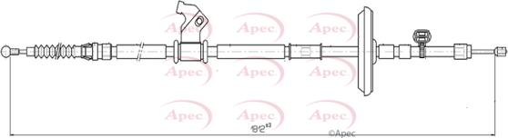 APEC CAB1099 - Жило, ръчна спирачка vvparts.bg