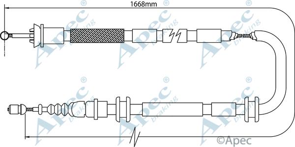 APEC CAB1096 - Жило, ръчна спирачка vvparts.bg