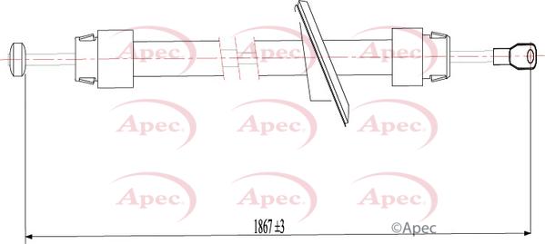 APEC CAB1088 - Жило, ръчна спирачка vvparts.bg