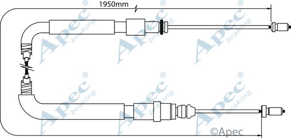 APEC CAB1083 - Жило, ръчна спирачка vvparts.bg