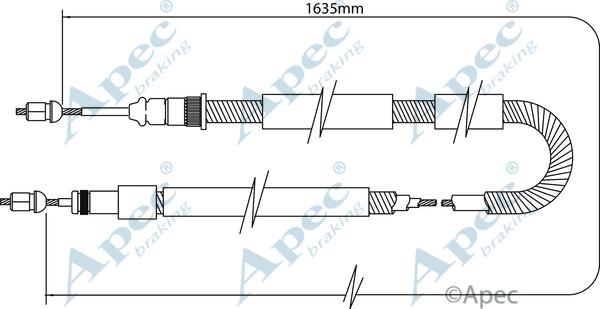 APEC CAB1078 - Жило, ръчна спирачка vvparts.bg