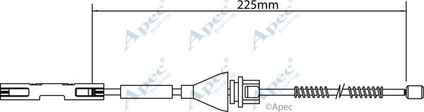 APEC CAB1153 - Жило, ръчна спирачка vvparts.bg