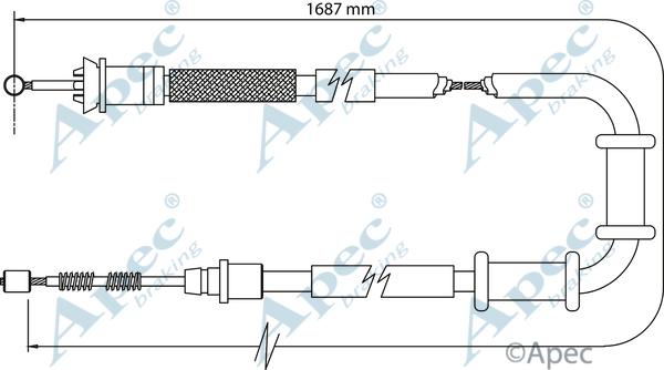 APEC CAB1110 - Жило, ръчна спирачка vvparts.bg