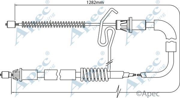 APEC CAB1181 - Жило, ръчна спирачка vvparts.bg