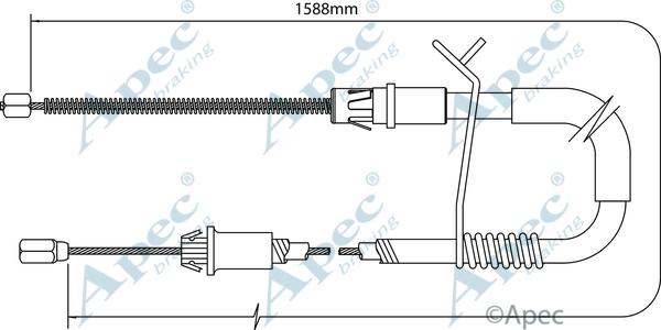 APEC CAB1187 - Жило, ръчна спирачка vvparts.bg