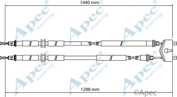 APEC CAB1136 - Жило, ръчна спирачка vvparts.bg