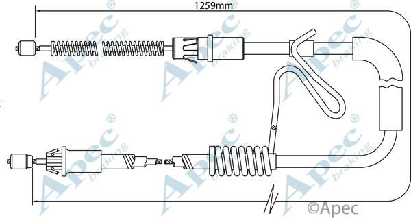 APEC CAB1176 - Жило, ръчна спирачка vvparts.bg