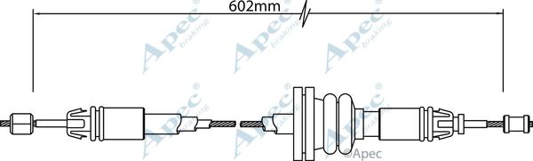 APEC CAB1314 - Жило, ръчна спирачка vvparts.bg