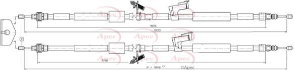 APEC CAB1315 - Жило, ръчна спирачка vvparts.bg