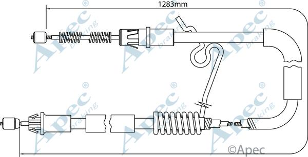 APEC CAB1204 - Жило, ръчна спирачка vvparts.bg