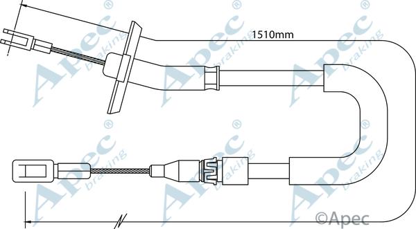 APEC CAB1284 - Жило, ръчна спирачка vvparts.bg