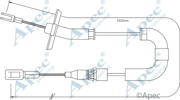 APEC CAB1287 - Жило, ръчна спирачка vvparts.bg