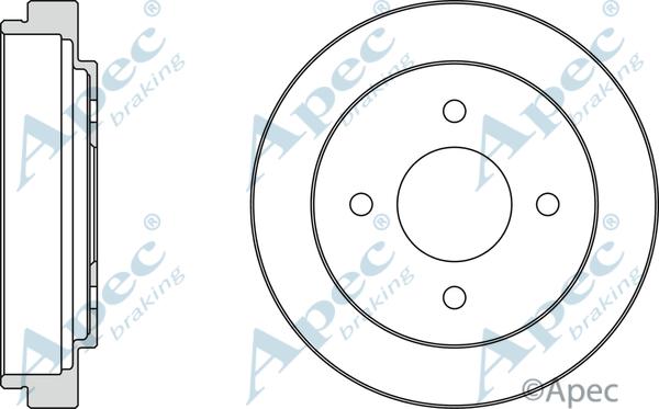 APEC DRM9907 - Спирачен барабан vvparts.bg