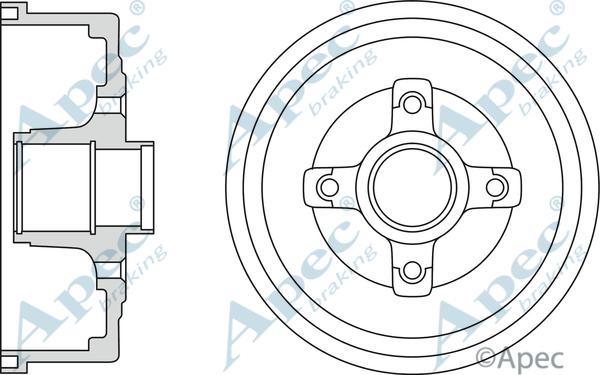 APEC DRM9924 - Спирачен барабан vvparts.bg