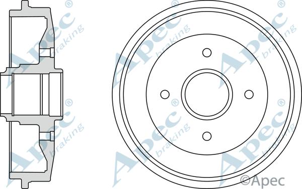 APEC DRM9928 - Спирачен барабан vvparts.bg