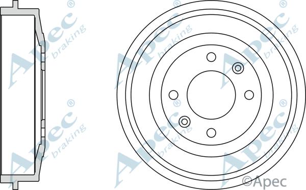 APEC DRM9504 - Спирачен барабан vvparts.bg