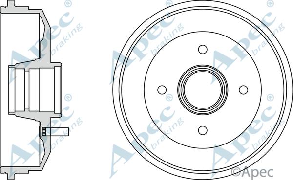 APEC DRM9153 - Спирачен барабан vvparts.bg