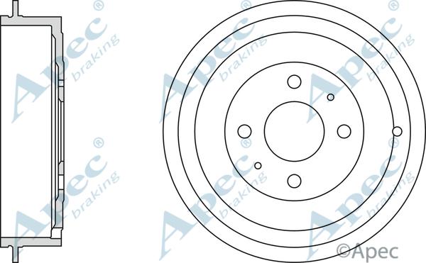 APEC DRM9157 - Спирачен барабан vvparts.bg