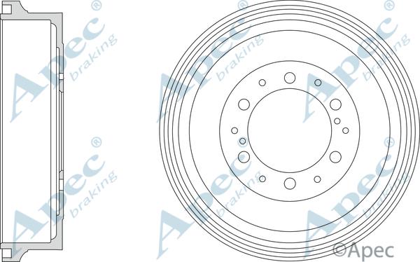 APEC DRM9212 - Спирачен барабан vvparts.bg