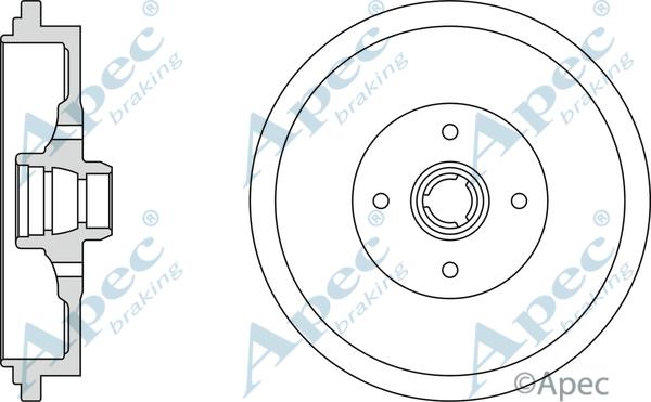 APEC DRM9702 - Спирачен барабан vvparts.bg