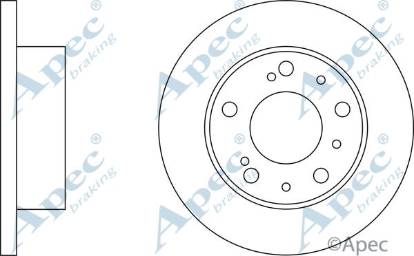 APEC DSK548 - Спирачен диск vvparts.bg