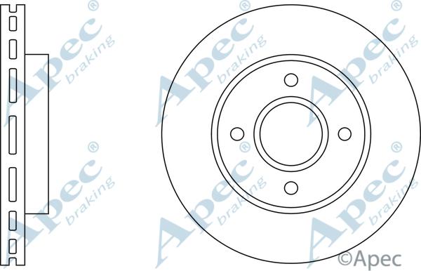 APEC DSK504 - Спирачен диск vvparts.bg