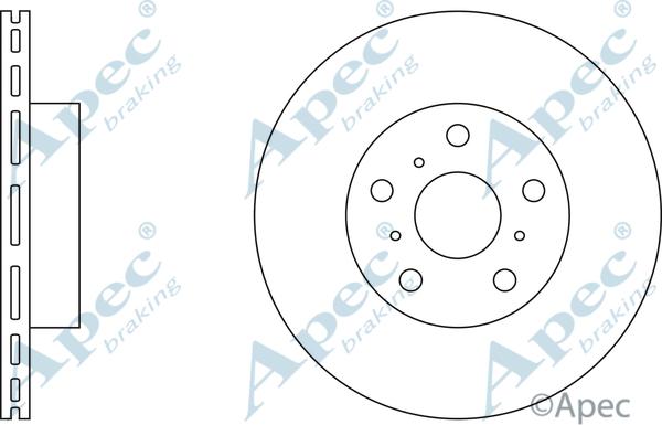 APEC DSK622 - Спирачен диск vvparts.bg