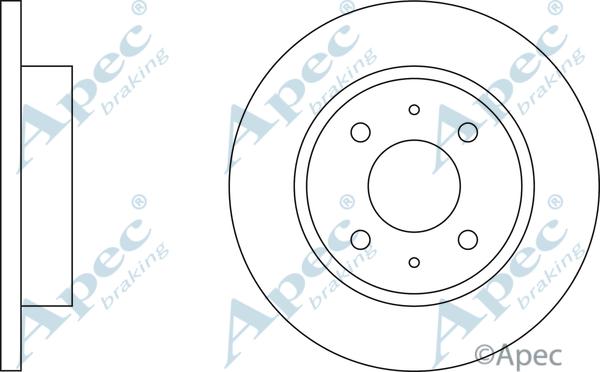 APEC DSK198 - Спирачен диск vvparts.bg