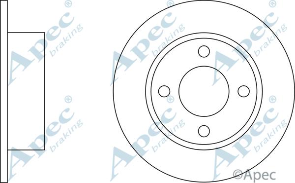 APEC DSK155 - Спирачен диск vvparts.bg