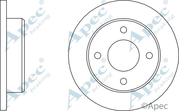 APEC DSK161 - Спирачен диск vvparts.bg