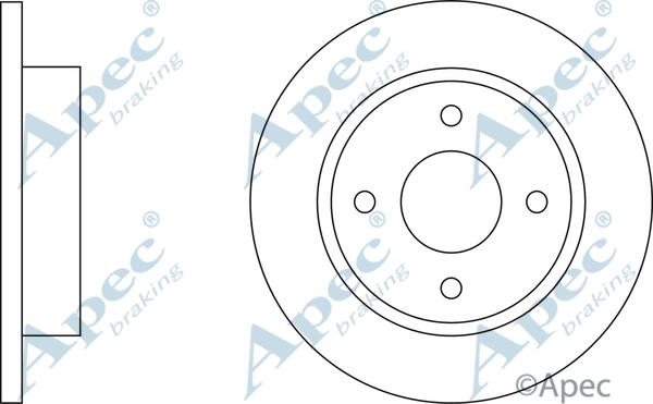 APEC DSK163 - Спирачен диск vvparts.bg