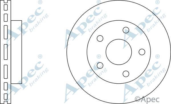 APEC DSK816 - Спирачен диск vvparts.bg