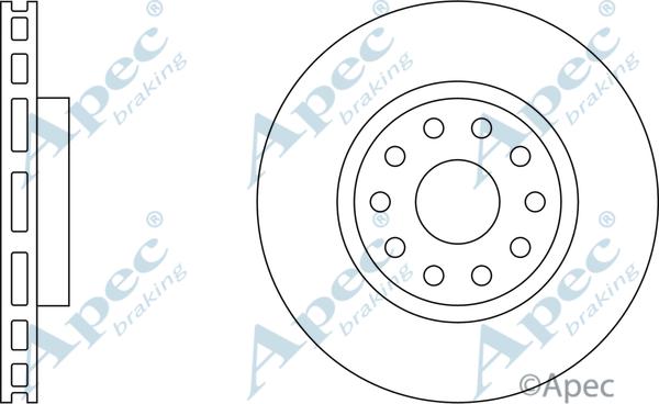 APEC DSK812 - Спирачен диск vvparts.bg