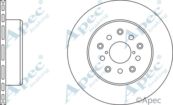 APEC DSK372 - Спирачен диск vvparts.bg