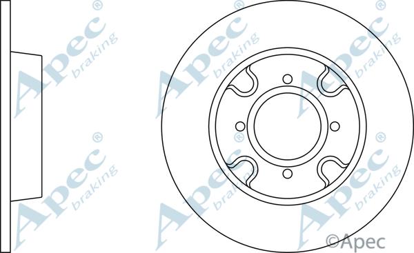 APEC DSK259 - Спирачен диск vvparts.bg