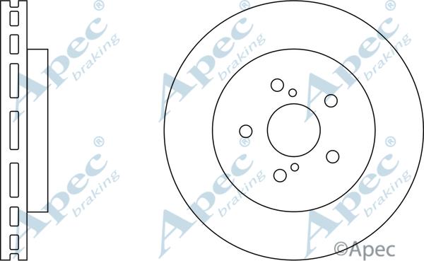 APEC DSK2580 - Спирачен диск vvparts.bg