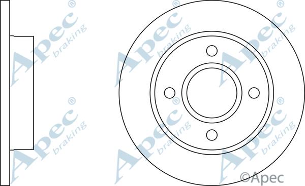 APEC DSK253 - Спирачен диск vvparts.bg