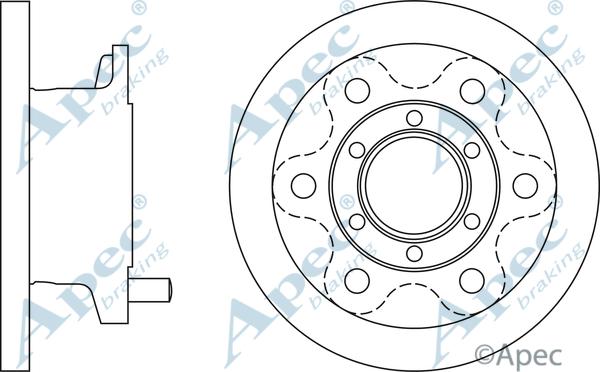 APEC DSK2575 - Спирачен диск vvparts.bg