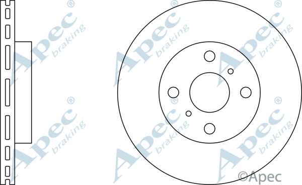 APEC DSK2104 - Спирачен диск vvparts.bg