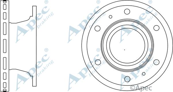 APEC DSK2872 - Спирачен диск vvparts.bg