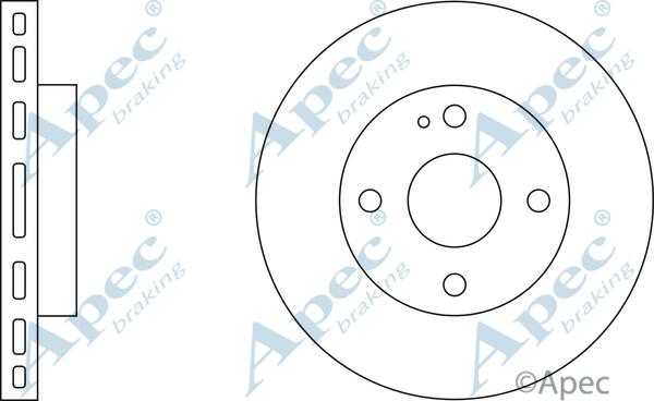 APEC DSK231 - Спирачен диск vvparts.bg